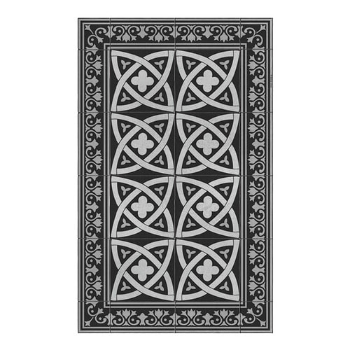 베이자플로우 셀틱 PVC 타일 러그 - Celtic Black Concrete, 12size(예약판매/선주문후 50일 소요)