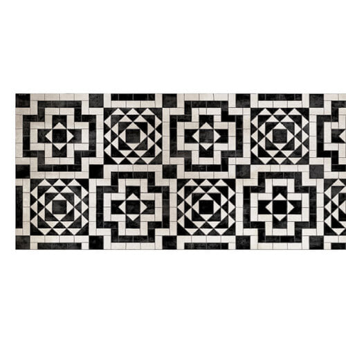 베이자플로우 지오메트릭 PVC 러그 - Geometric Tile, 80x240cm(예약판매/선주문후 50일 소요)
